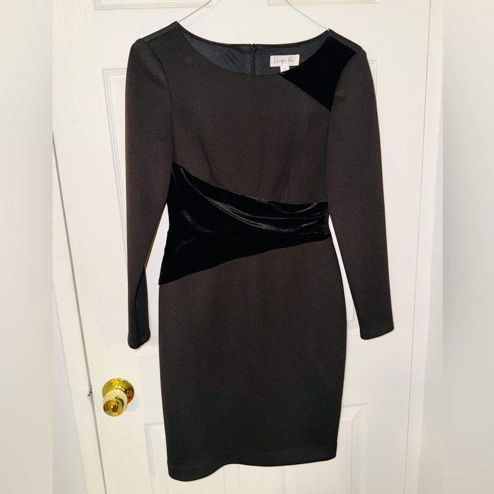 Maggy London Black Long Sleeve Dress